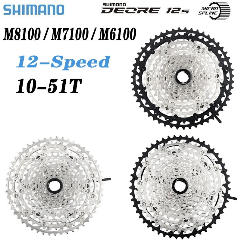 Shimano XT SLX Deore M8100 M7100 M6100 12 단 산악 자전거 플라이휠