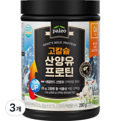 D_팔레오 고단백 산양유 단백질 프로틴 plus류신 280g 6통