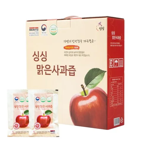 씨를 제거한 과일로 만든 몽실언니 사과즙 100ml 20포  프럼사과즙 100ml 20포