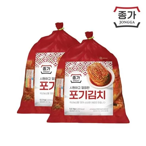 종가 중부식 포기김치 11kg (5.5kg X 2